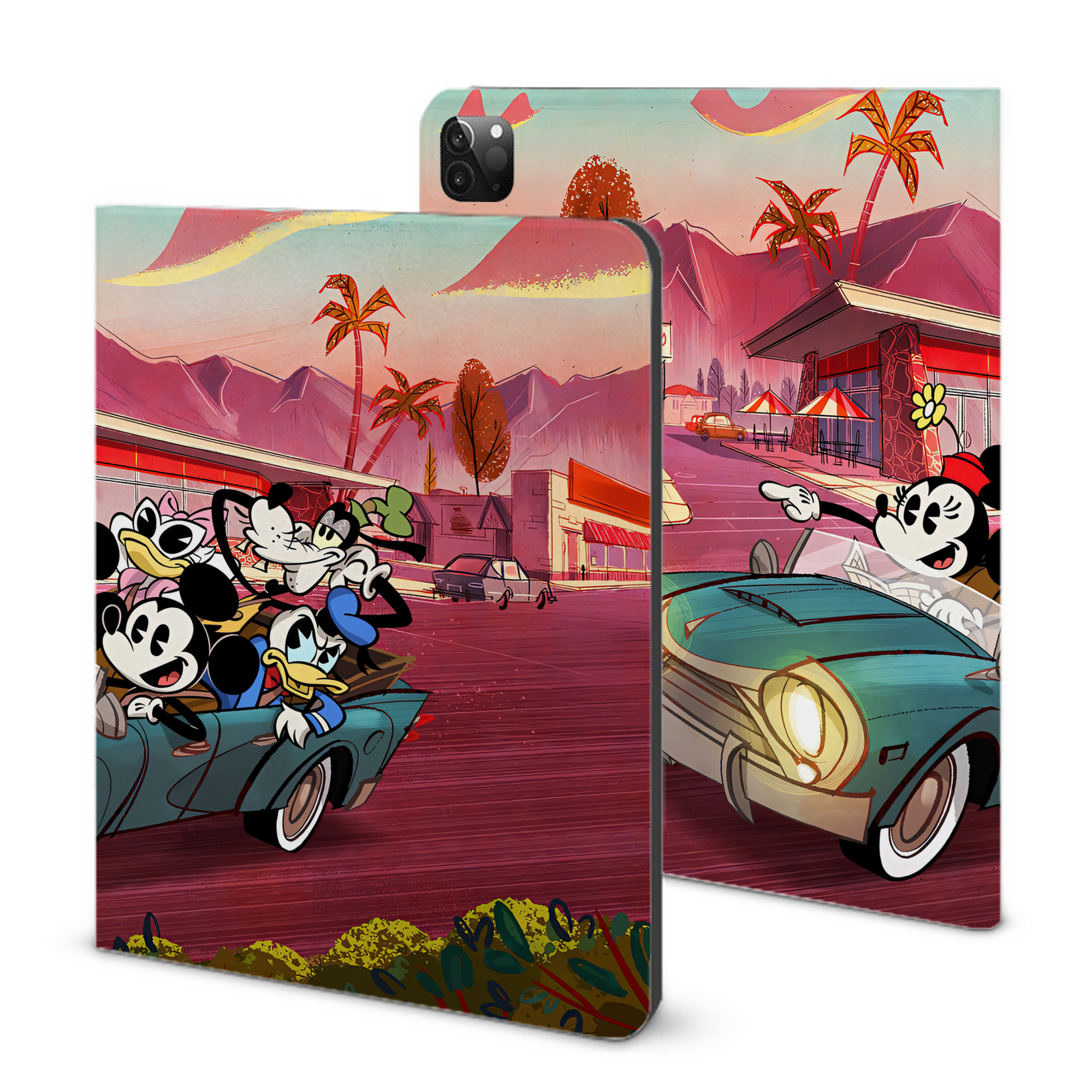 （画像用） ミッキーマウス Mickey Mouse IPadケース ペンホルダー付き ブックスタイルデザイン